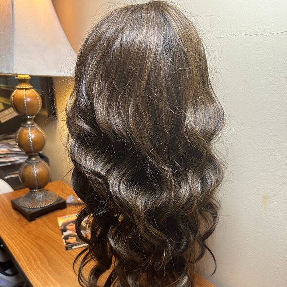 Selfie Star Full Wig SS-CLARET, Wavy with Bangs, Color FS4/27S/30 - Picture 1 of 4
